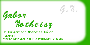 gabor notheisz business card