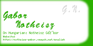 gabor notheisz business card